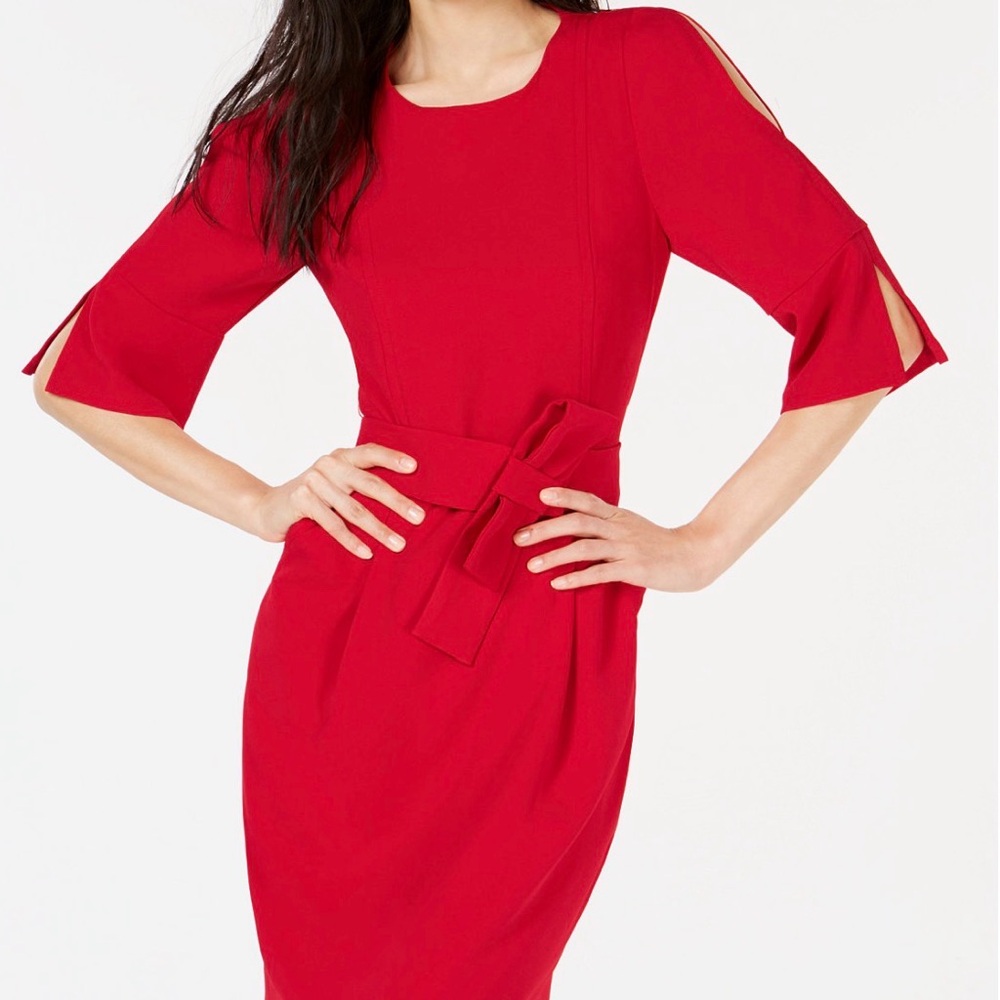 Marella Katana Belted Bow-Detail Dress